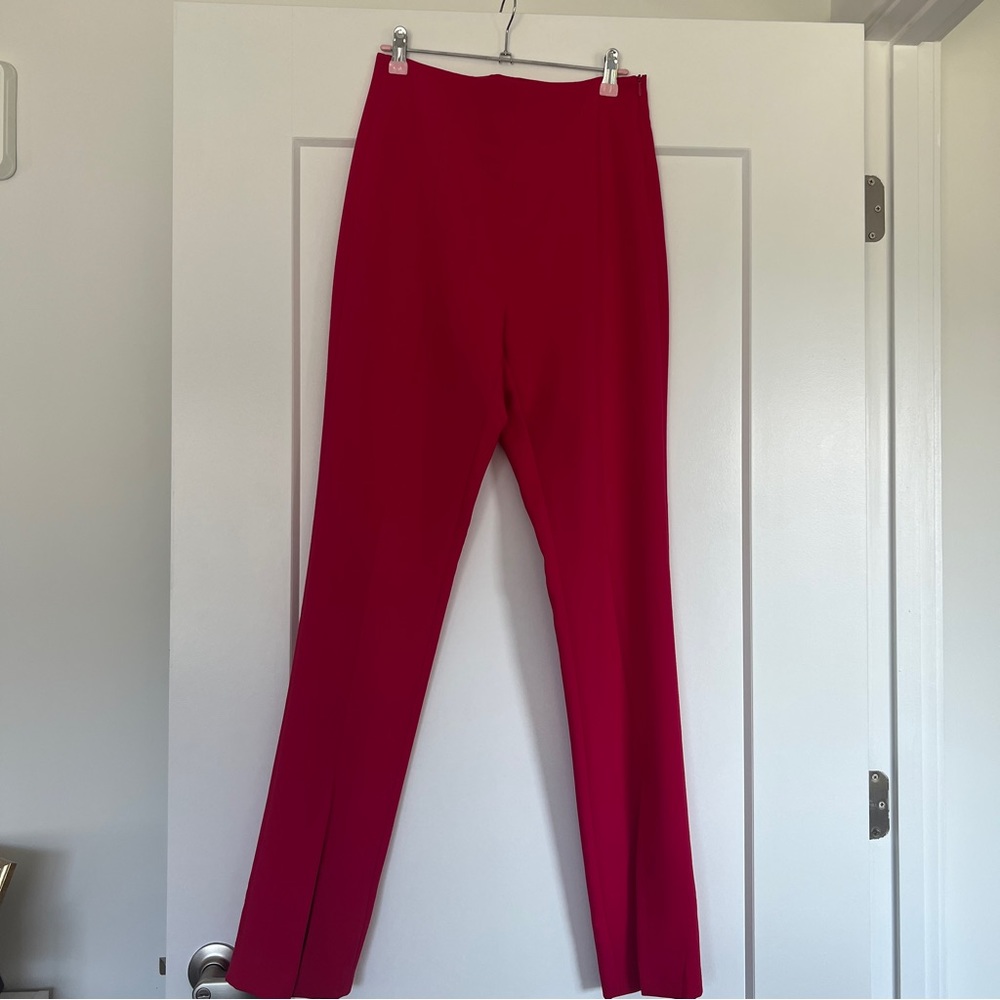 NWT Zara hot pink front slit pants